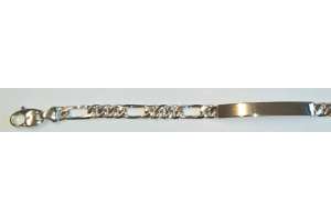 Figaro ID-Bracelet Weissgold 750 ca. 5,5mm 19cm