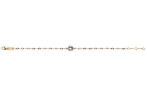 Bracelet ´Discoballs´ Bicolor (Rot-/Weissgold) 750, 19cm