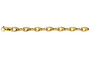 Collier Gelbgold 750, 45cm, V-Form, 6mm