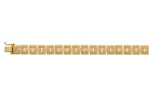 Bracelet Gelbgold 750,  Backsteinmuster 3-reihig, 9.8mm, 19cm