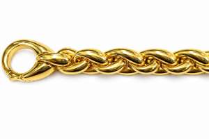 Bracelet Gelbgold 750 Handarbeit ca. 11.0mm 21cm