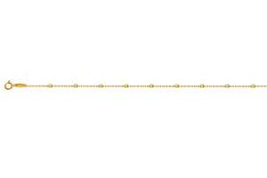 Collier Anker geschliffen Gelbgold 750 mit 15 abgeflachten Kugeln, 45cm