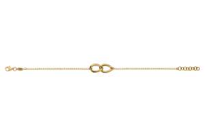 Armband Anker mit Mittelteil, Gelbgold 750,  19cm