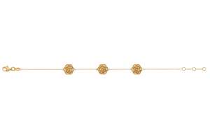 Bracelet ´Rose´ Gelbgold 750, 19cm