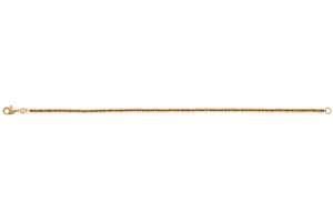 Armband ´Tube´geschliffen, Gelbgold 750,  19cm