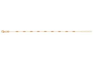 Armband Ankerkette mit ´Tube´geschliffen, Gelbgold 750,  19cm
