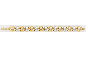Panzer offen Bicolor (Gelb-/Weissgold)  750, 12.0mm, 19cm