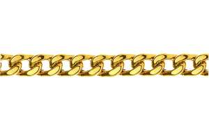 Collier gourmette diamantée or jaune 750 semi massiv