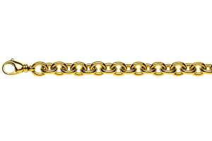 Collier Anker oval Gelbgold 750 Handarbeit 45cm