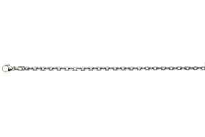 Forçat 4-fois limée or gris 750 env. 2.9mm 55cm