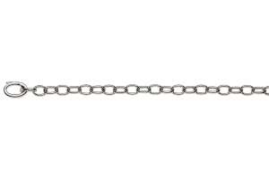 Bracelet Forçat ovale or gris 750  fabriqué à la main 20cm