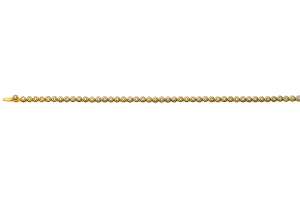 Collier Tennis or jaune 750 serti clos avec 108 brillants H SI 3.78ct. 42cm