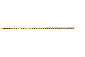 Collier Tennis or jaune 750 serti clos avec 54 brillants H SI 1.88ct. 45cm