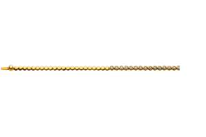 Collier Tennis Gelbgold 750 zargengefasst mit 54 Brillanten H SI 1.88ct. 45cm