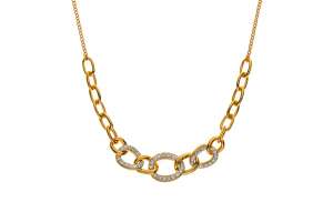 Collier ´Panzer´ Gelbgold 750 mit 42 Brillanten  H SI 0.16ct. 45cm