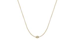 Collitaire Spiegelanker Gelbgold 750 45cm mit 1 Brill. H SI 0.05ct.