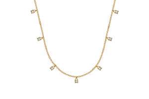Collier Rundanker Gelbgold 750 45cm mit 7 Brill. H SI 0.31ct.