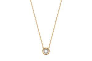 Collier en or jaune 750 avec pendentif intégré rond