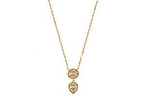 Collier or jaune 750 avec pendentif intégré