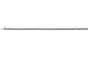 Collier Tennis or gris 750 serti clos avec 108 brillants H SI 3.78ct. 42cm