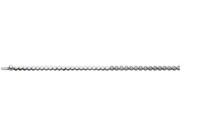 Collier Tennis or gris 750 serti clos avec 54 brillants H SI 1.89ct. 45cm