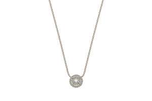 Collier Spiegelanker Weissgold 750 45cm mit 1 Brill. H SI 0.05ct.  und