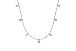 Collier Rundanker Weissgold 750 45cm mit 7 Brill. H SI 0.31ct. und