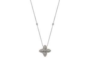 Collier Rundanker Weissgold 750 45cm mit 59 Brill. H SI 0.35ct.