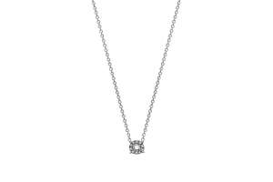 Collier Weissgold 750 45cm, mit 10 Brillanten H SI 0.03ct. und