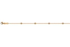 Collier or rose 750 avec 11 brillants. H SI 0.30ct. 45cm