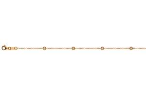 Collier Rotgold 750 mit 11 Brillanten H SI 0.30ct. 45cm