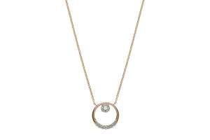 Collier Rundanker Rotgold 750 45cm mit 8 Brill. H SI 0.13ct.