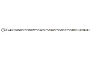 Carrera/Figaro Bracelet poliert/satiniert Weissgold 750 22cm