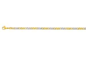 Carrera Armband poliert Bicolor (Gelb-/Weissgold) 750 19cm