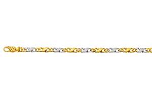 Carrera Armband poliert/satiniert Bicolor (Gelb-/Weissgold) 750