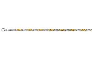 Carrera/Figaro Collier poliert/satiniert Bicolor 45cm