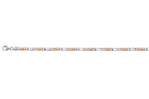 Carrera/Figaro Collier poliert/satiniert Bicolor