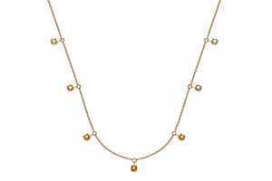 Collier Gelbgold 750 45cm mit 7 Anhängern