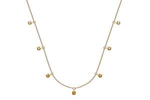 Collier Gelbgold 750 45cm mit 7 Anhängern