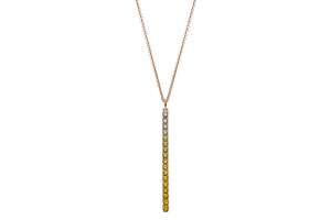Collier Gelbgold 750 45cm mit 3 Brillanten H SI 0.05ct. und