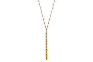 Collier Gelbgold 750 45cm mit 3 Brillanten H SI 0.05ct. und