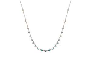 Collier Weissgold 750 45cm mit 6 Skytop. 0.51ct, 3 Londontop. 0.41ct,