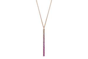 Collier Rotgold 750 45cm mit 3 Brillanten H SI 0.05ct. und