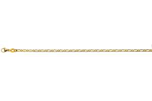 Figaro 1+1 diamantiert Gelbgold 750 ca. 2.3mm 19cm