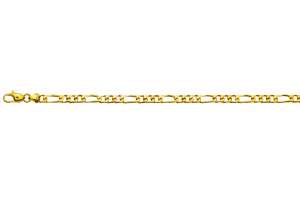 Figaro Bracelet 8-fach diamantiert Gelbgold 750 ca. 4,5 mm 19cm