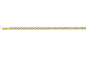 Collier Fantasie Bicolor (Gelb-/Weissgold) 375 45cm, 4.5mm