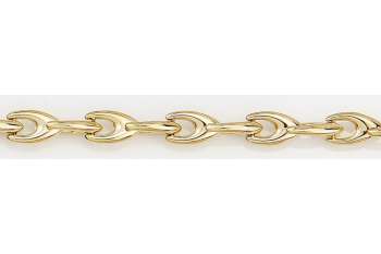 Collier Gelbgold 750, 45cm, V-Form, 6mm