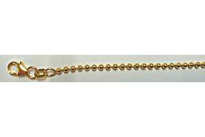 Chaîne boule or jaune 750, env. 2.0mm 38cm