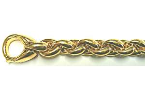 Bracelet Gelbgold 750 Handarbeit ca. 11.0mm 21cm