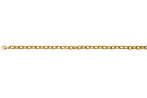 Collier Gelbgold 750, fantasie, halbmassiv, ca. 5.0mm, 45cm